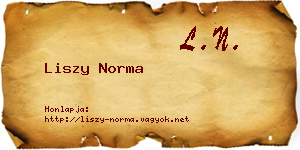 Liszy Norma névjegykártya
